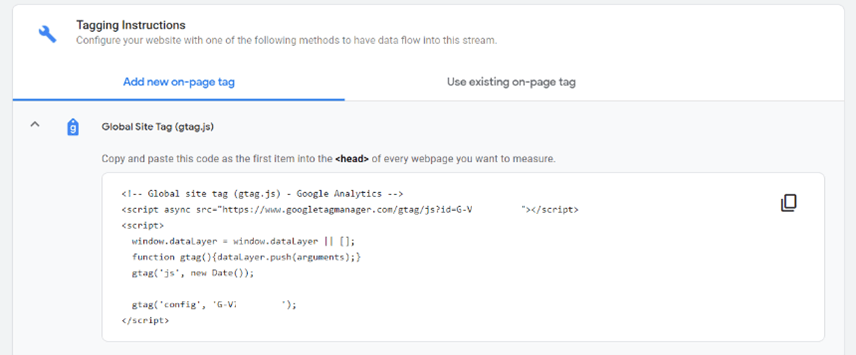 google analytics tag instructions_